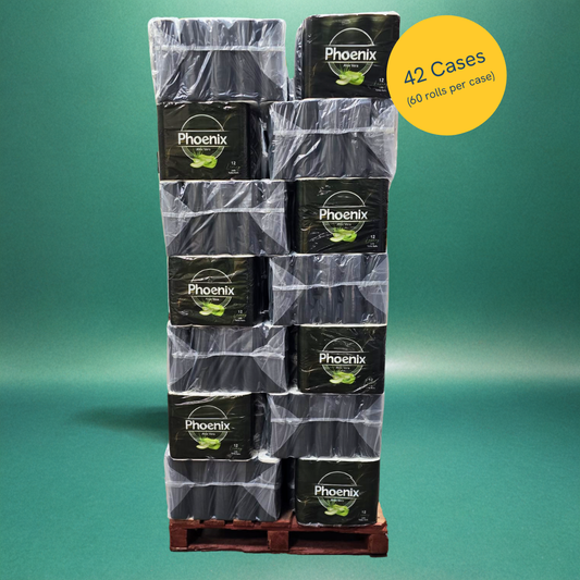 Pallet – Phoenix 3-Ply Aloe Vera Toilet Rolls | 2,520 Rolls (12 Packs x 42 Cases)
