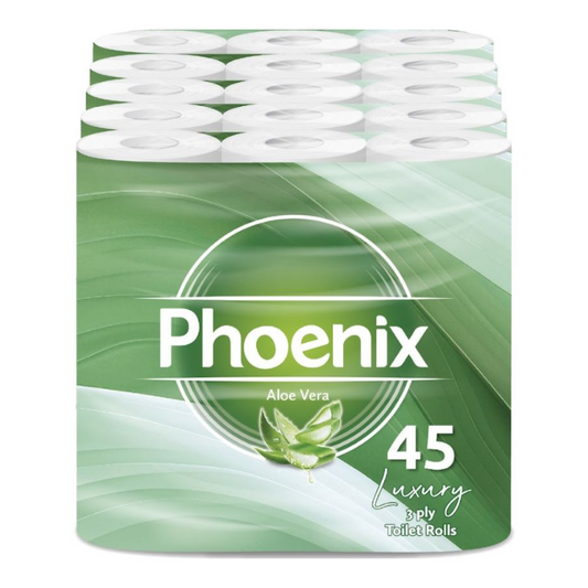 45 Rolls Soft Supreme Luxury Quilted 3 Ply Aloe Vera-Fragranced Toilet Rolls