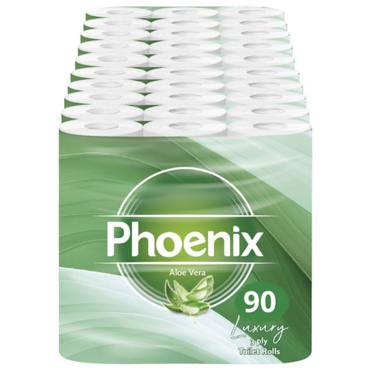 90 Rolls Soft Supreme Luxury Quilted 3 Ply Aloe Vera-Fragranced Toilet Rolls