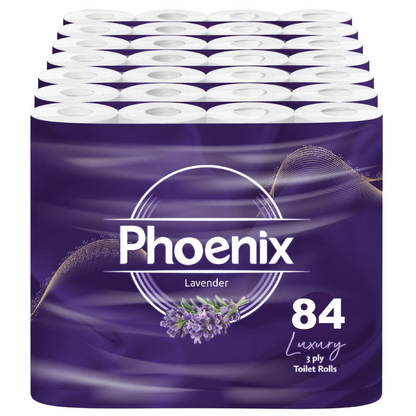 84 Rolls Soft Supreme Luxury Quilted 3 Ply Lavender-Fragranced Toilet Rolls