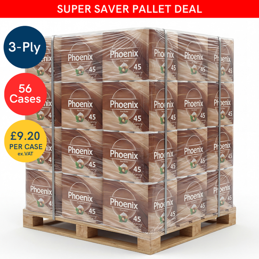 Pallet – Phoenix Premium 3-Ply Shea Butter-Fragranced Toilet Rolls | 45 Rolls x 56 Cases (2,520 Total Rolls)