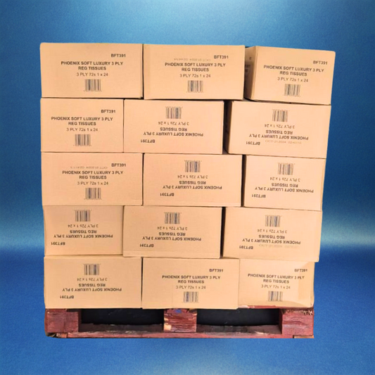 Phoenix Premium – Wholesale Pallet Offer: Soft Supreme Luxury 3 Ply Facial Tissues 24 Boxes Per Case x 40 Cases