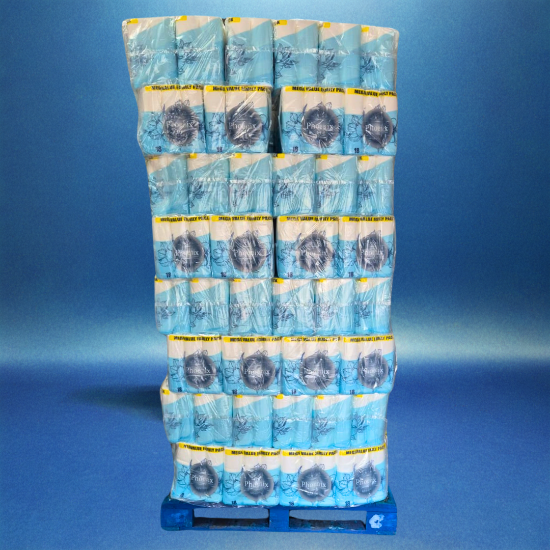 Phoenix Essentials – Wholesale 1 Pallet Offer: 18pk 2 Ply 72 Rolls Per Case x 35 Cases