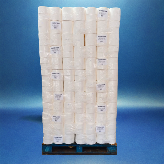 Phoenix Essentials – Wholesale Pallet Offer: Mini Jumbo 2 Ply 12 Toilet Rolls Per Case x 84 Cases